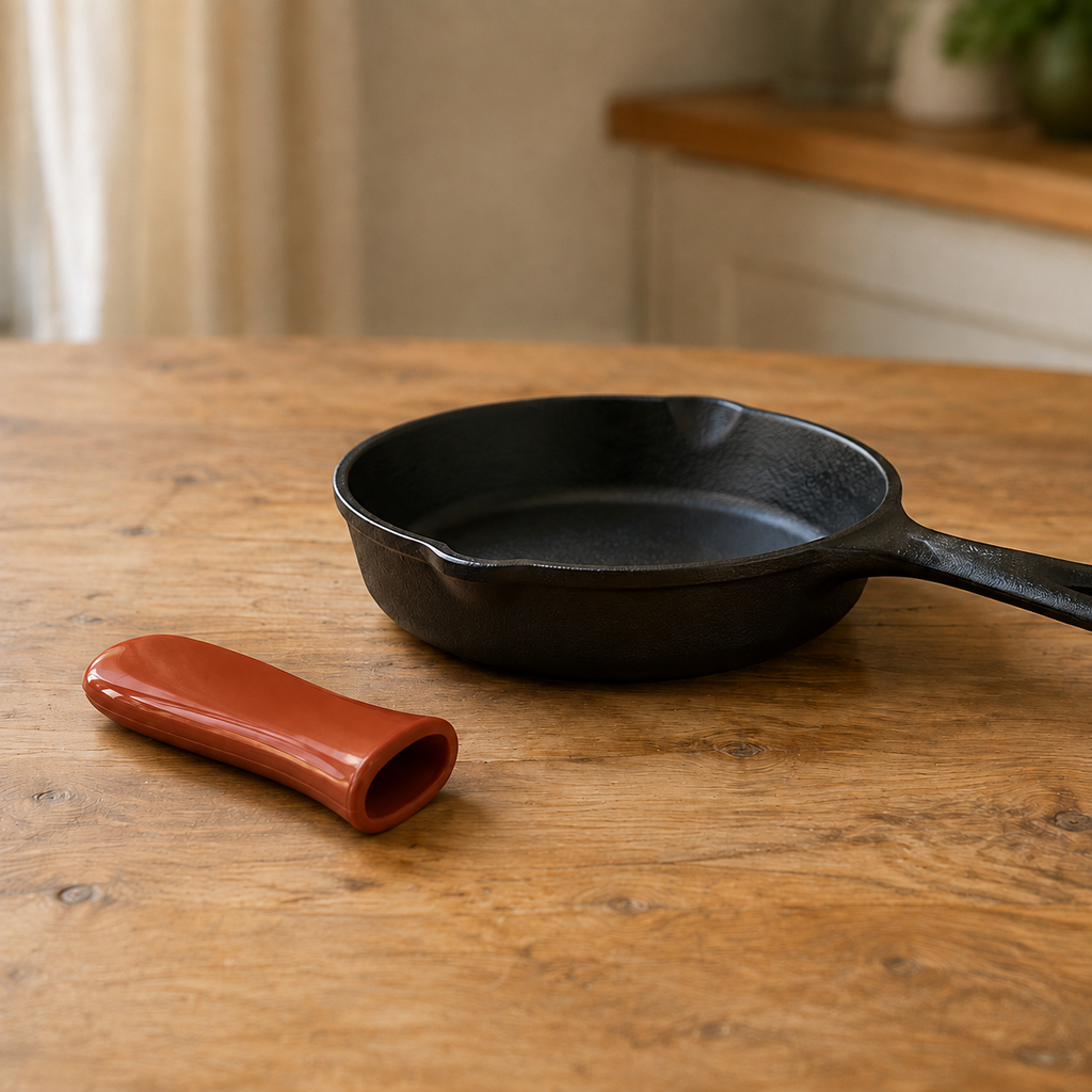 Bench Handle Sleeve in Clay, lifestyle view