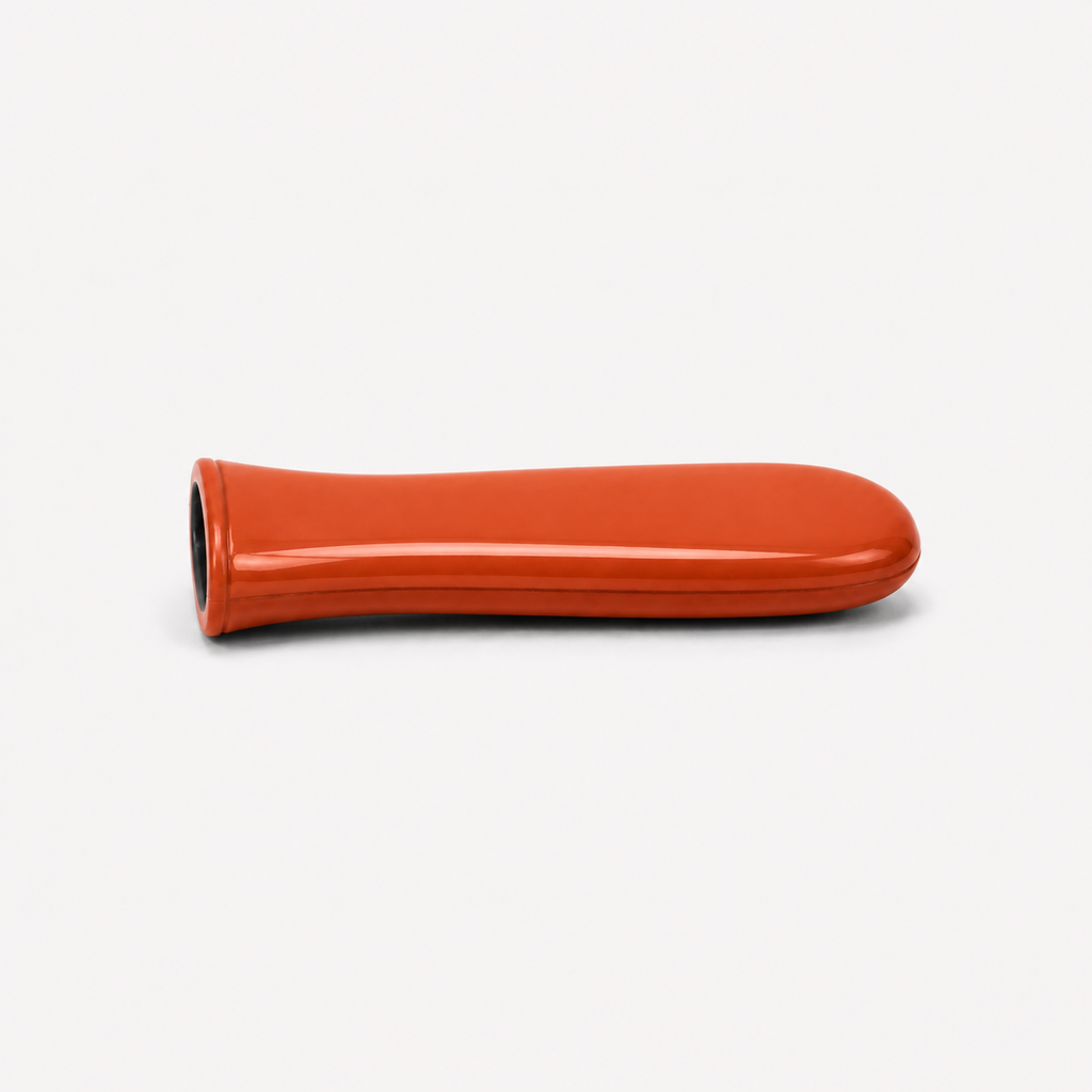Bench Handle Sleeve in Clay, side view