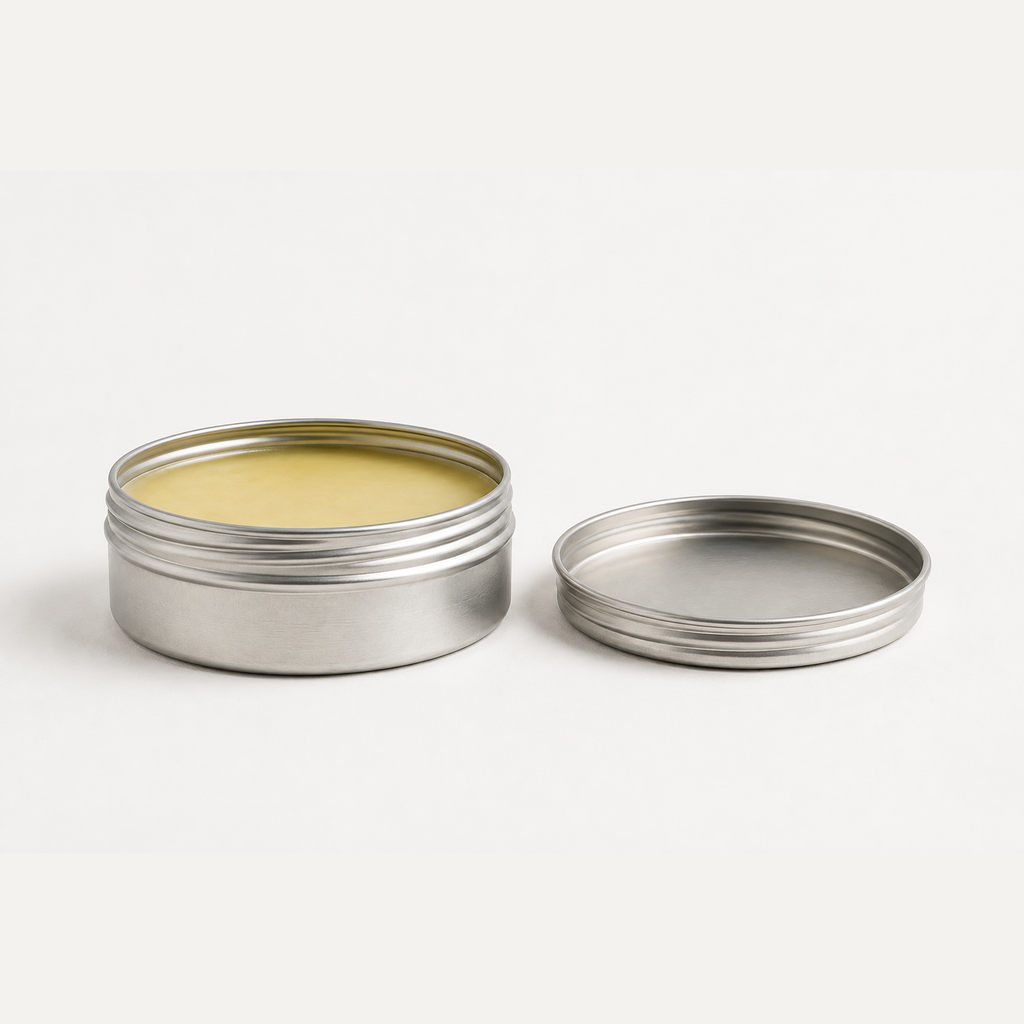 Bench Seasoning Wax in Tin, side view