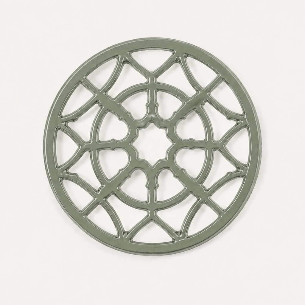 Bench Trivet in Sage, top view