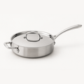 Bright Saute Pan 3 qt in Steel, three-quarter view