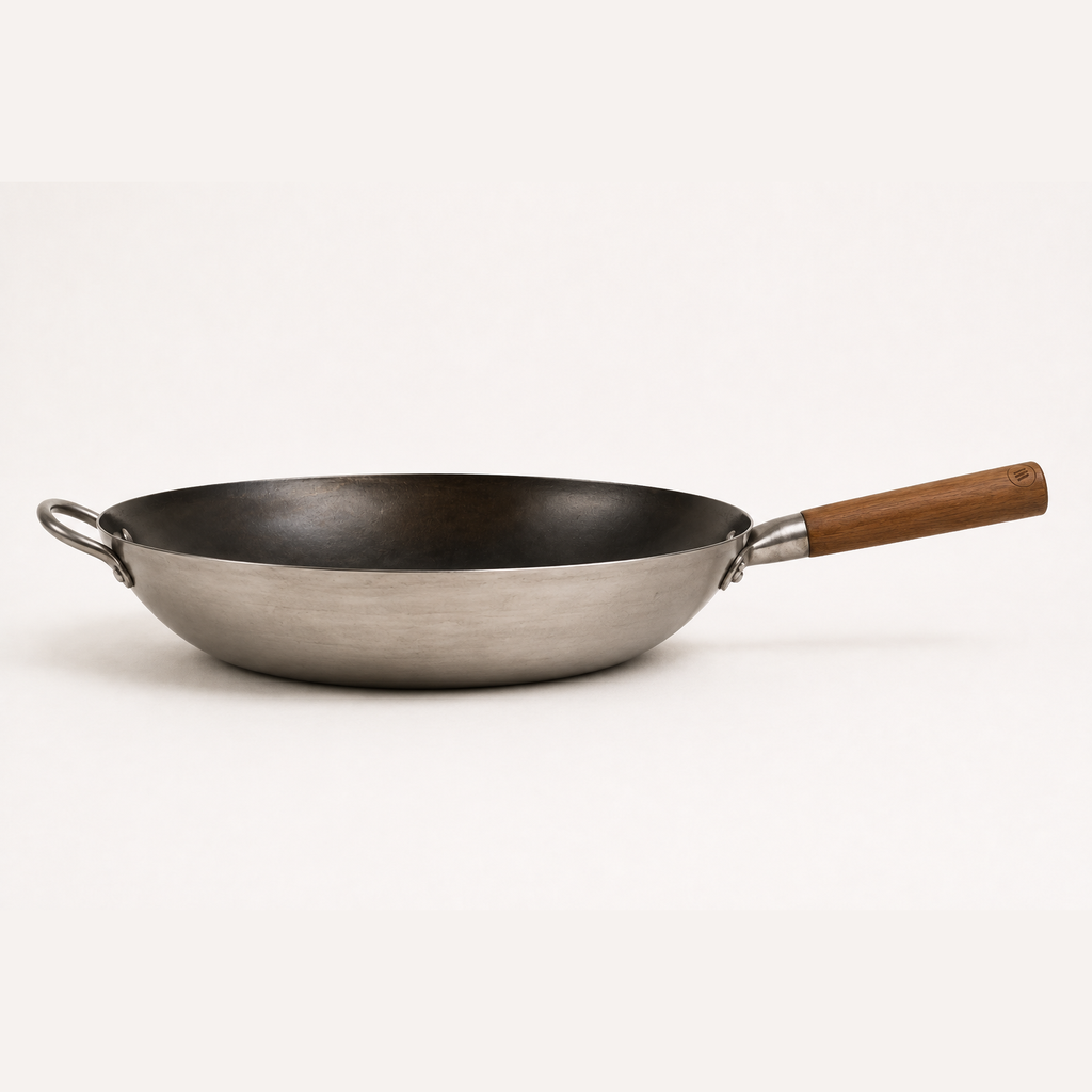 Forge Wok 12 in in Steel, side view