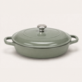 Hearth Braiser 3.5 qt in Sage, three-quarter view
