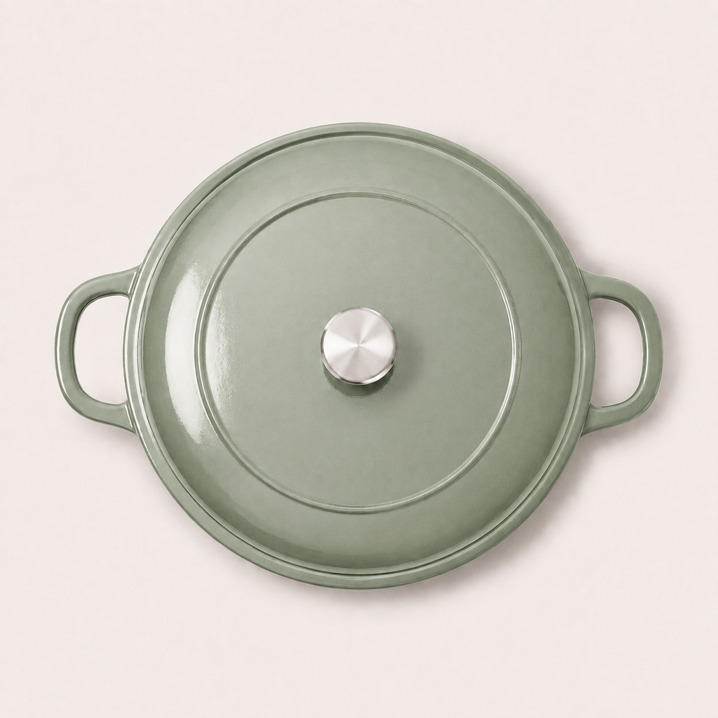 Hearth Braiser 3.5 qt in Sage, top view