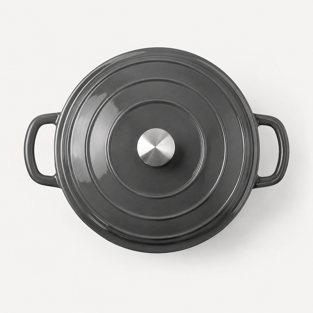 Hearth Dutch Oven 3.5 qt in Flint, top view