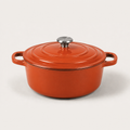 Hearth Dutch Oven 7.5 qt in Clay, three-quarter view
