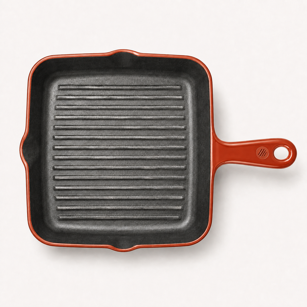 Hearth Grill Pan 10 in in Clay, top view