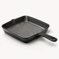 Hearth Grill Pan 10 in in Flint, three-quarter view