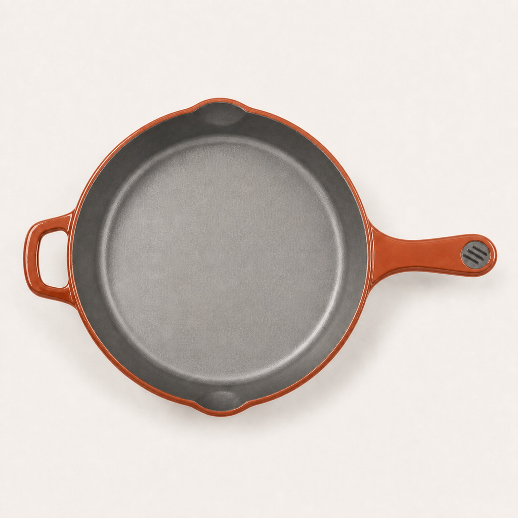 Hearth Skillet 10 in in Clay, top view