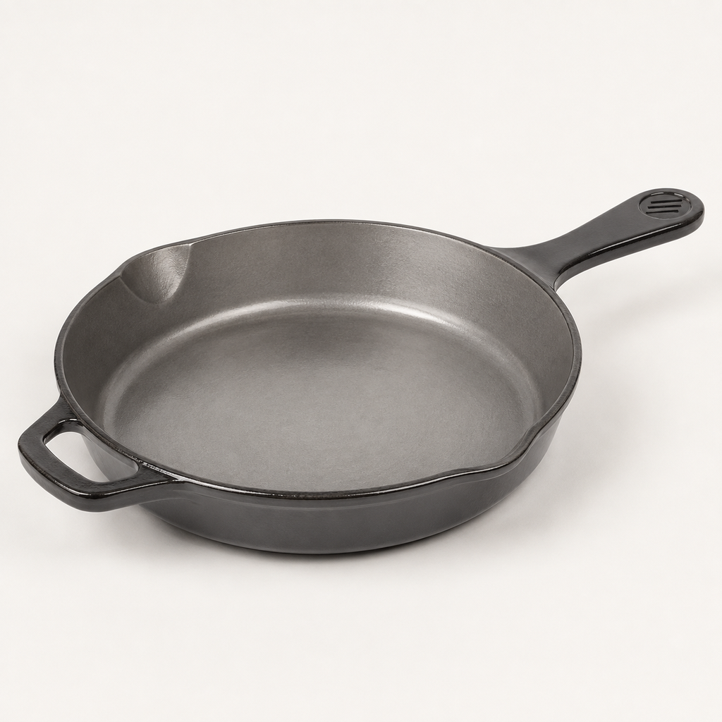 Hearth Skillet 10 in in Flint, three-quarter view