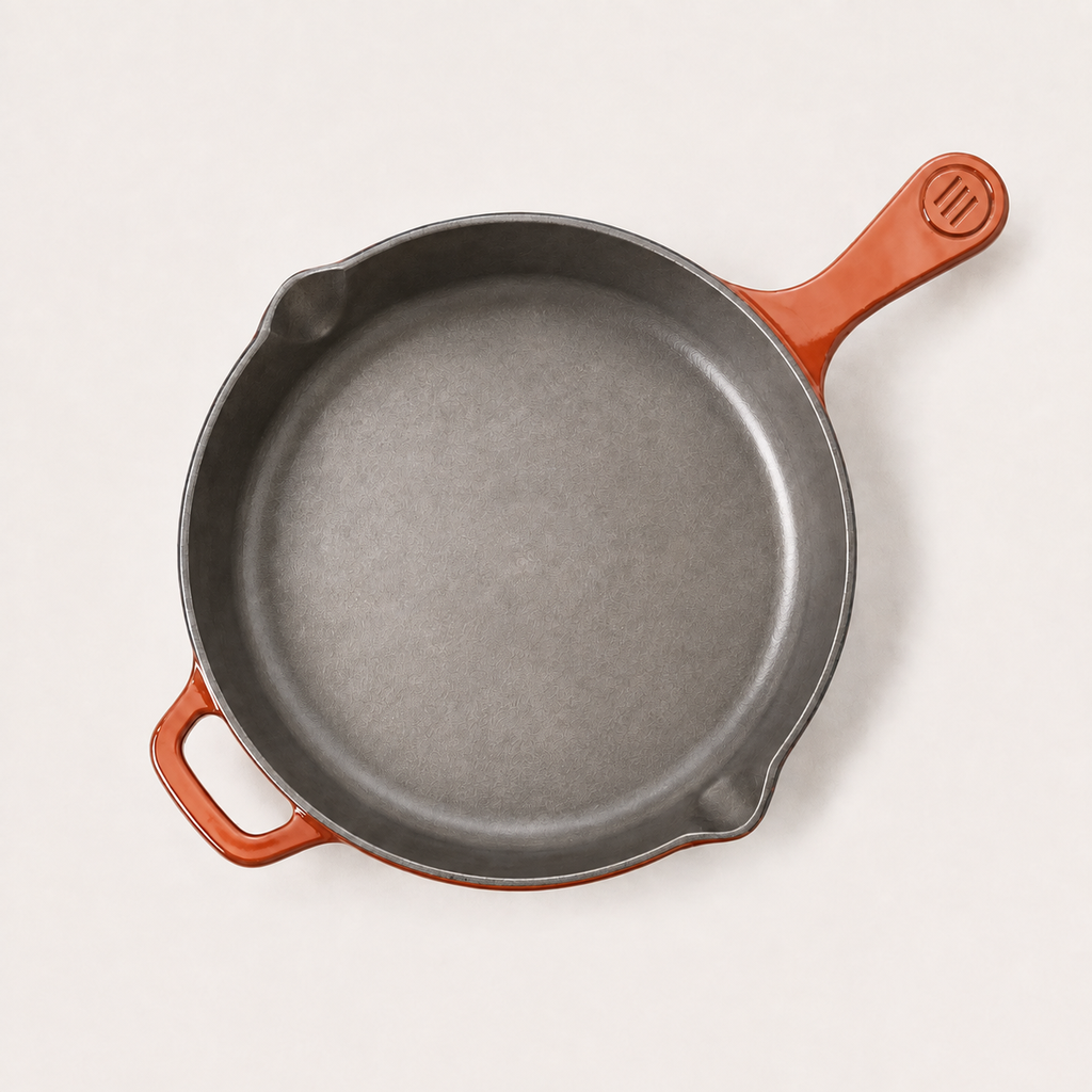 Hearth Skillet 12 in in Clay, top view
