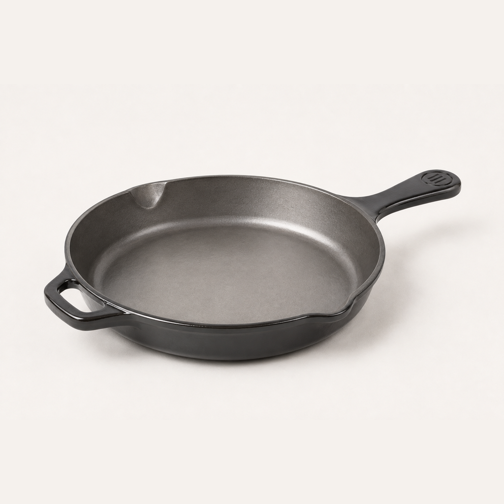 Hearth Skillet 12 in in Flint, three-quarter view